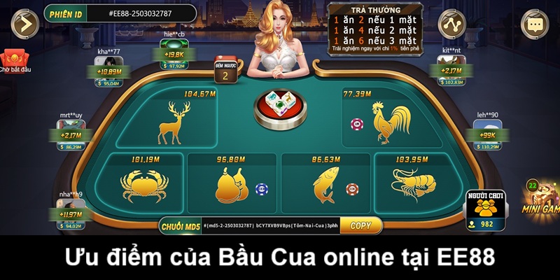 Lý do bet thủ nên đặt cược Bầu Cua online tại EE88